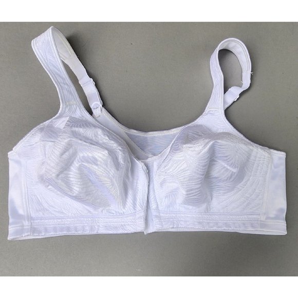 Playtex Bra 18 Hr Posture Boost 40 C Full Figure Front Close White E525 - Picture 6 of 10